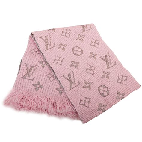 Louis Vuitton M70466 Logomania Shine Wool Scarf, Rose Ballerine